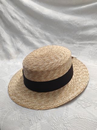 Sombrero paja - Beige y marrón