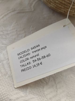 Sombrero paja - Beige y marrón