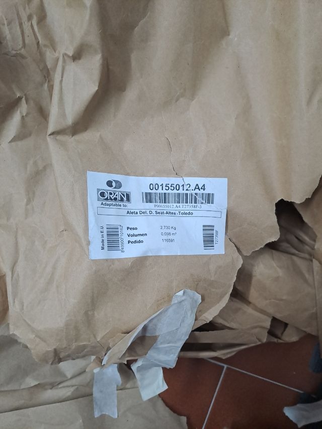 Aleta decha Seat Altea-Toledo