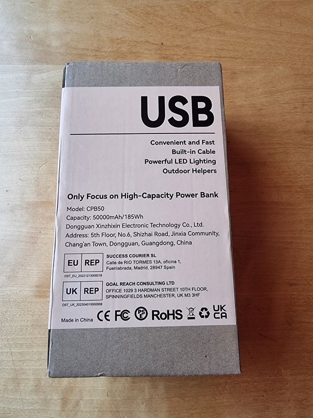 PowerBank 50000mAh - Carga Rápida