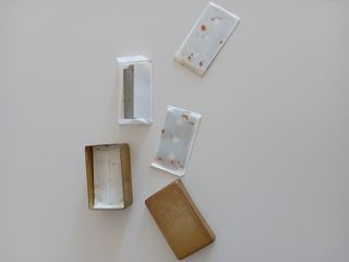 Caja cuchillas afeitar antiguas