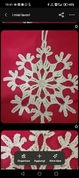 Fiocco di neve uncinetto Natale
