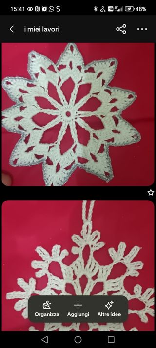 Fiocco di neve uncinetto Natale