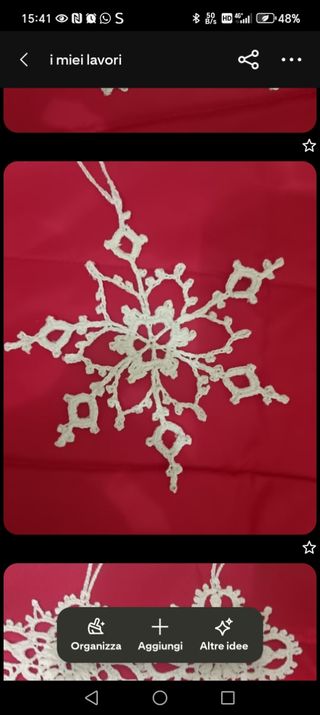 Fiocco di neve uncinetto Natale