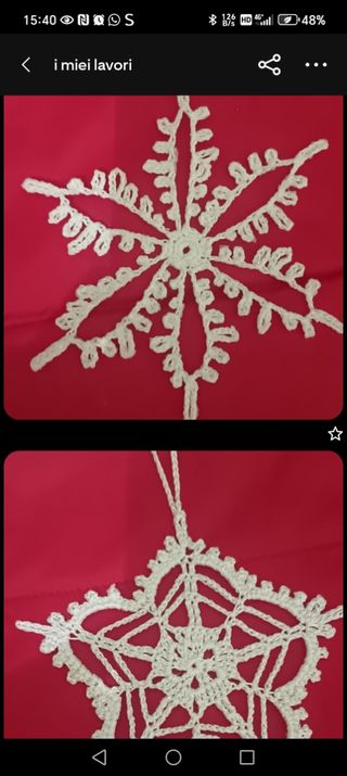 Fiocco di neve uncinetto Natale