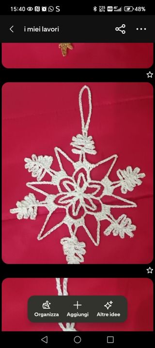 Fiocco di neve uncinetto Natale