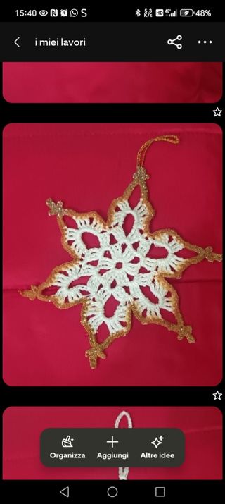 Fiocco di neve uncinetto Natale