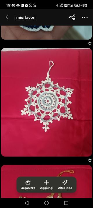 Fiocco di neve uncinetto Natale