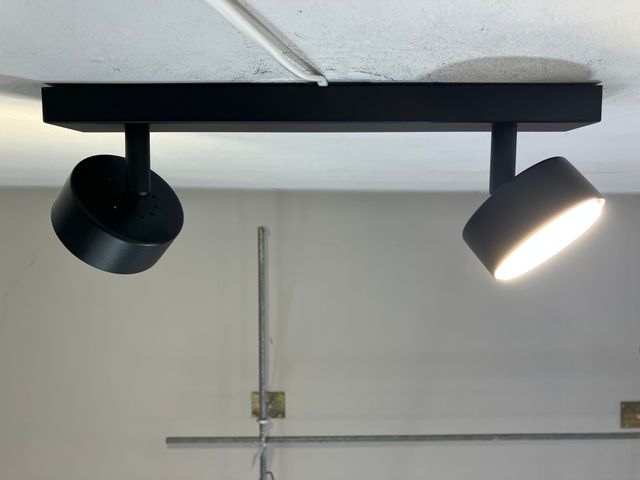 Faretti metallo nero orientabili