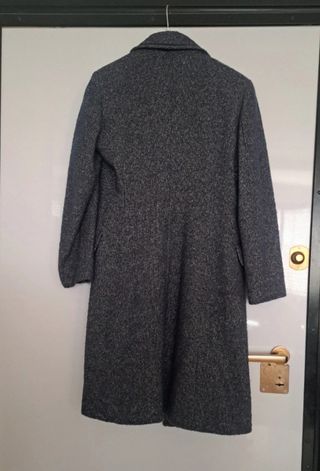 Cappotto lana Caractere blu e viola scuro