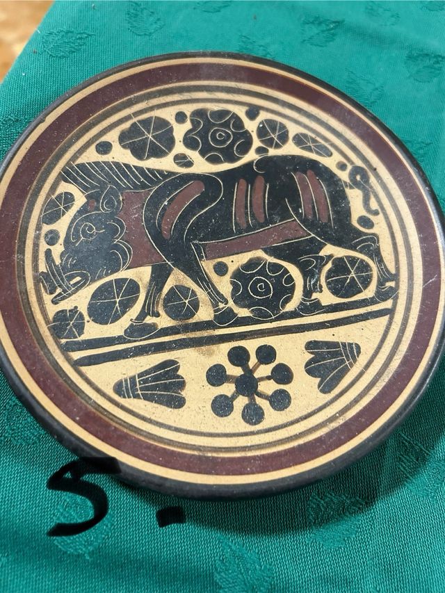 Piatto Ceramica Antica - Cinghiale