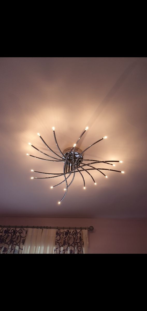 Lámpara moderna metal plata