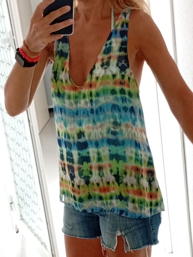Top tie-dye multicolor