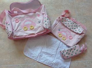 Bolso bebé niña - coche botones