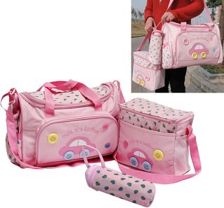 Bolso bebé niña - coche botones