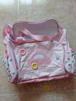 Bolso bebé niña - coche botones