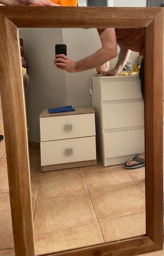 Espejo madera marrón - Moderno