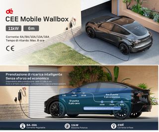 Wallbox 11kW, 6m, BEV / PHEV - Nuovo