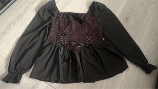 Blusa negra mujer