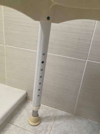 Taburete Ducha Beige - Metal/Plástico