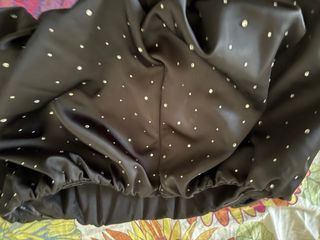 top Zara negro con pedrería