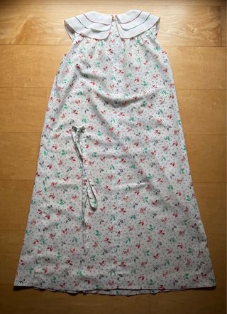 Vestido premamá midi cuello bebé triple