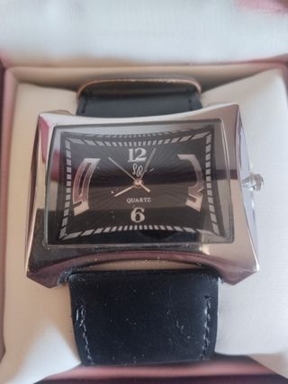 Reloj cuadrado unisex plata