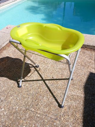 Bañera bebé verde - Cambiador