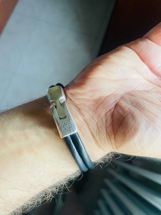 Pulsera Uno de 50 - Cuero Negro