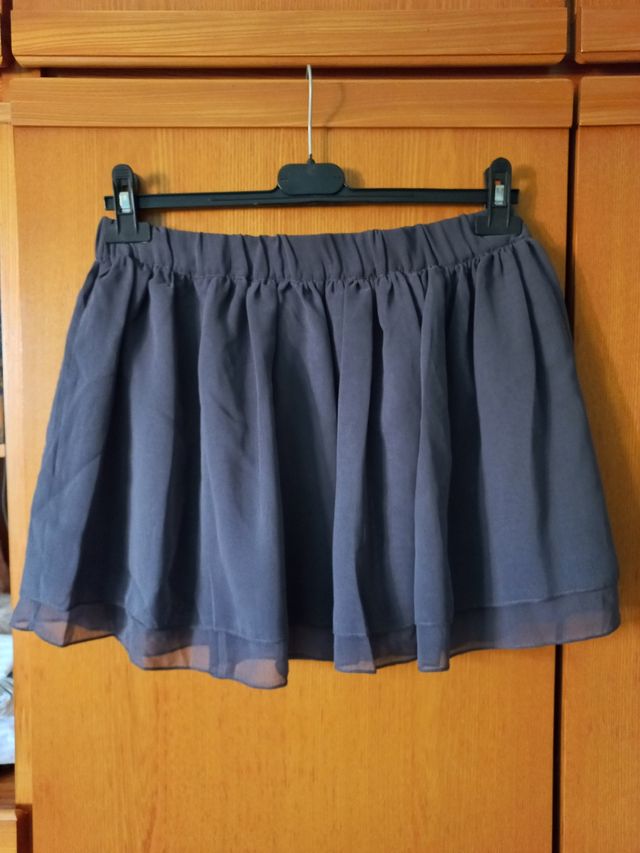 Minigonna Sisley blu - volant