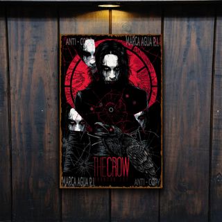 PLACA METALICA EL CUERVO CROW CARTEL PELICULA CINE
