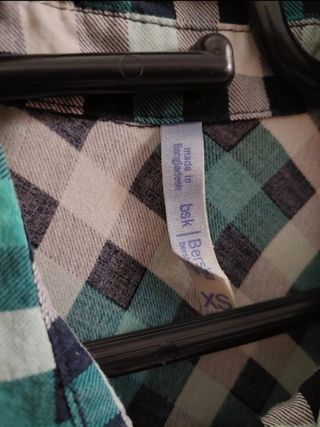 Camisa cuadros Bershka - Talla XS