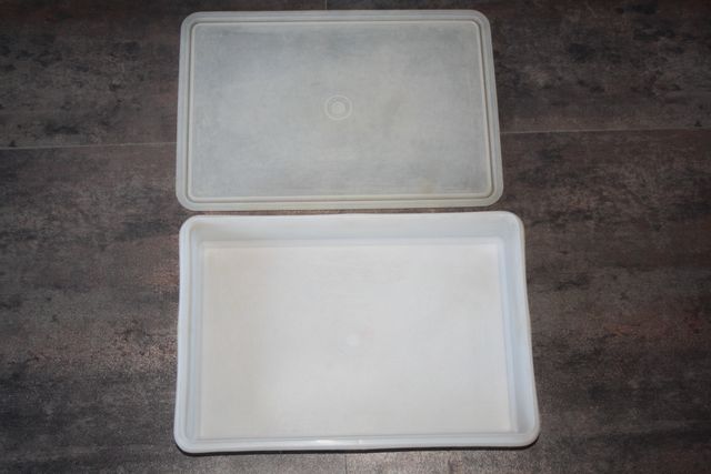 Tupperware vintage caja rectangular blanca