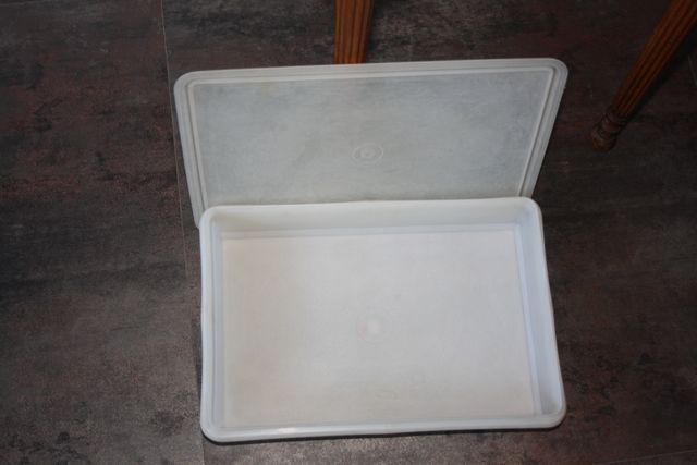 Tupperware vintage caja rectangular blanca