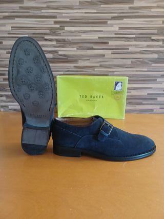 TED BAKER derbies con hebilla Juliens, talla 42 