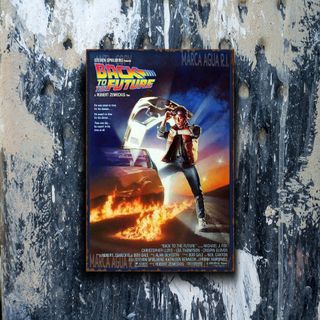 PLACA METALICA REGRESO FUTURO CARTEL PELICULA CINE