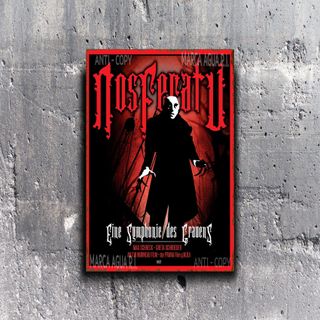PLACA METALICA NOSFERATU VAMPIRO CARTEL PELICULA