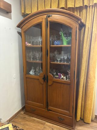 Mueble salón madera - espejo