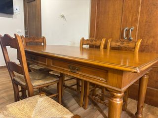 Mueble salón madera - espejo