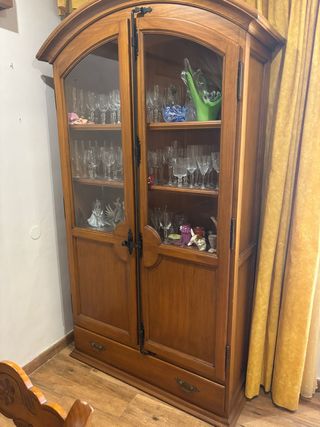 Mueble salón madera - espejo