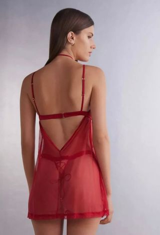Vestido babydoll Intimissimi rojo XS/S