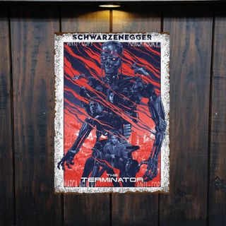 PLACA METALICA TERMINATOR CARTEL PELICULA METAL