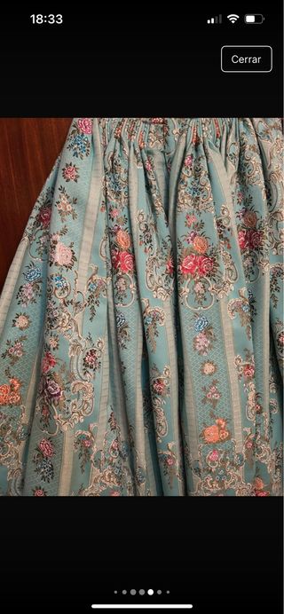 Traje de Fallera turquesa