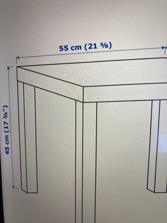 Mesa Lack Ikea blanca 55x55