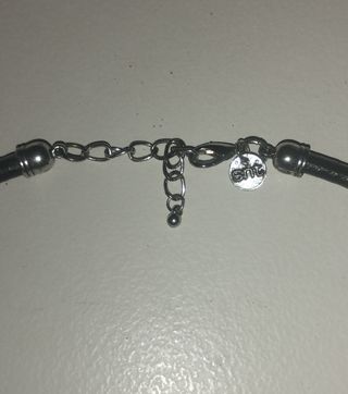 Collar cuero SNc negro plata