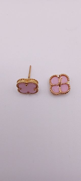 Pendientes oro  amarillo 18 k estilo Van Cleef