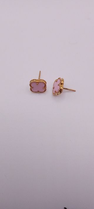 Pendientes oro  amarillo 18 k estilo Van Cleef