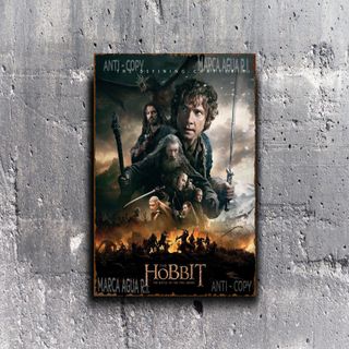 PLACA METALICA SEÑOR ANILLOS CARTEL PELICULA CINE