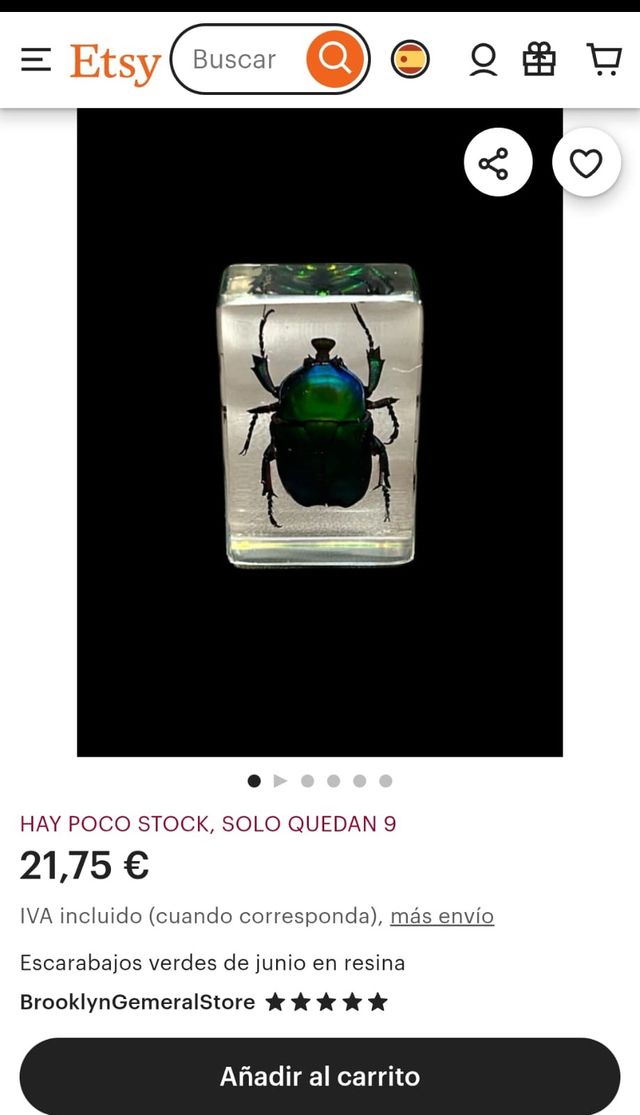 LOTE 10 Escarabajos Esmeralda Coleccionables (x10)