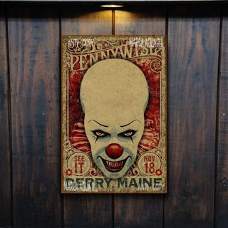 PLACA METALICA IT PENNYWISE CARTEL CINE TERROR TV